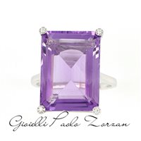 Anello Zorzan Gioielli Donna in Oro bianco Ametista 13.71 Ct ANPZ2505 - ANPZ2505